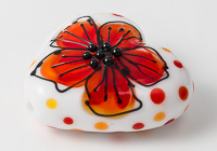 Lampwork Flower Heart Bead alternative view 2