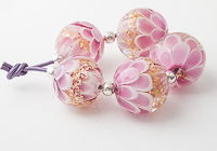 Pink and Gold Dahlia Beads alternative view 1