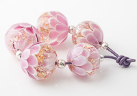 Pink and Gold Dahlia Beads alternative view 2
