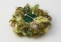 Green Fluffy Flower Brooch alternative view 1