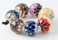 Multi-coloured Glass Dahlia Bead Collection alternative view 1