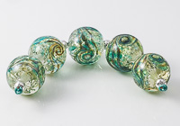 Green and Turquoise Jewel Lampwork Beads alternative view 1