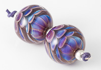 Purple Lampwork Dahlia Beads alternative view 1
