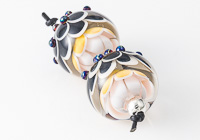 Lampwork Dahlia Bead Pair alternative view 1