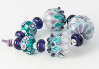 Purple and Teal Dahlia Beads alternative view 1
