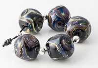 Oil Slick Lampwork Nugget Beads alternative view 1