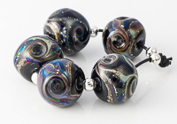 Oil Slick Lampwork Nugget Beads alternative view 2