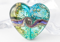 Glittery Heart Lampwork Bead alternative view 1
