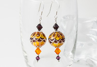 Golden Yellow Lampwork Earrings alternative view 1