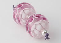 Pink Bubbly Lampwork Dahlia Beads alternative view 1