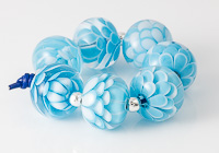 Turquoise and White Dahlia Beads alternative view 1