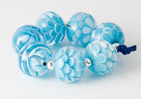Turquoise and White Dahlia Beads alternative view 2
