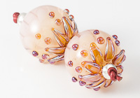 Pink Dahlia Lampwork Beads alternative view 2