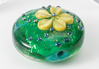 Pistachio Lampwork Flower Bead alternative view 2