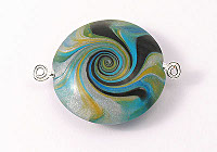 Silver Swirled Flower Clay Lentil alternative view 1