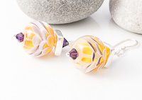 Purple Sunset Dahlia Lampwork Earrings alternative view 1