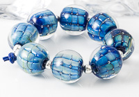 "Sappphira" Silvered Glass Lampwork Beads alternative view 1