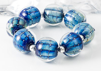 "Sappphira" Silvered Glass Lampwork Beads alternative view 2