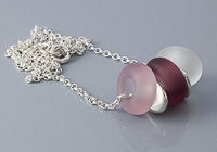 Pink Tumbled Charm Bead Necklace alternative view 2