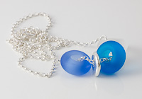 Blue Tumbled Charm Bead Necklace alternative view 1