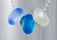 Blue Tumbled Charm Bead Necklace