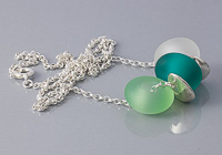 Green Tumbled Charm Bead Necklace alternative view 2