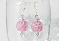 Dahlia Lampwork Earrings