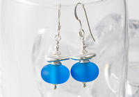 Stone Tumbled Lampwork Earrings