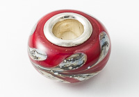 Red Leaf Silver Cored Lampwork Bead alternative view 1