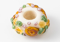 Flowery Lampwork Charm Bead alternative view 2