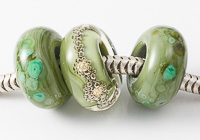 Green Lampwork Charm Beads alternative view 1