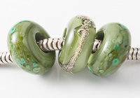 Green Lampwork Charm Beads alternative view 2