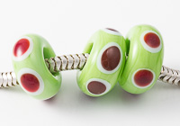 Red Dotty Lampwork Charm Beads alternative view 2