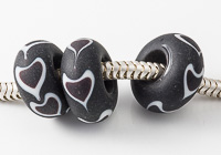 "Black Heart" Charm Beads