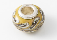 Ochre Leaf Silver Cored Lampwork Bead alternative view 2