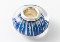 Mottled Blue Silver Cored Lampwork Bead alternative view 1