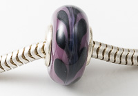 Purple Leaf Silver Cored Lampwork Bead alternative view 1