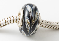 Black Leaf Silver Cored Lampwork Bead alternative view 2