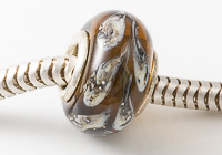 Brown Leaf Silver Cored Lampwork Bead alternative view 2