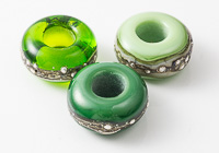 Green Lampwork Charm Beads alternative view 1