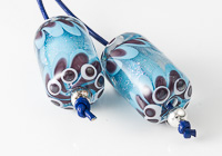 Dichroic Dahlia Lampwork Beads