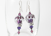 Purple Lampwork Earrings alternative view 1