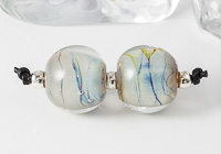 Silver Glass Lampwork Beads