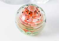 Watermelon Lampwork Dalhia Bead alternative view 1