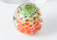 Watermelon Lampwork Dalhia Bead alternative view 2