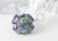 Flower Lampwork Bead Pendant alternative view 1