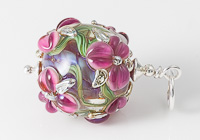 Flower Lampwork Bead Pendant