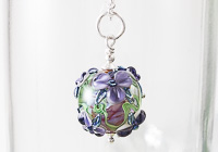 Flower Lampwork Bead Pendant alternative view 2