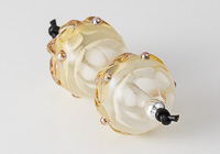 Golden Dahlia Lampwork Beads alternative view 1