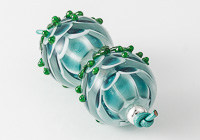 Green Dahlia Lampwork Beads alternative view 1